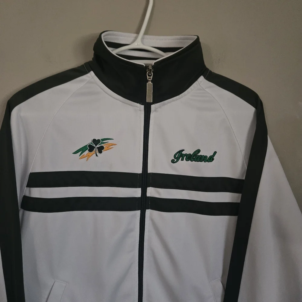 5 for $25  White and Green Ireland Track Jacket - Picture 3 of 6